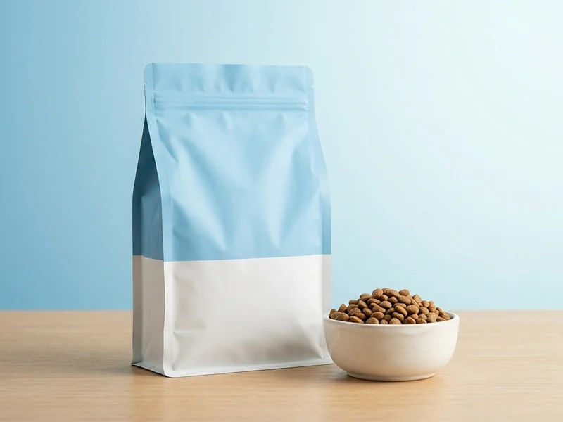 Bolsa de alimento balanceado con bowl de kibble