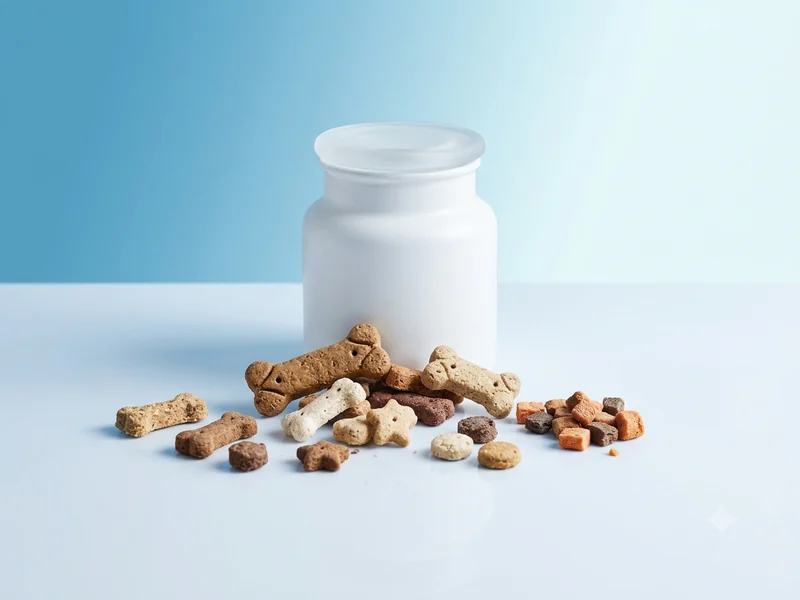 Frasco con galletitas y premios surtidos